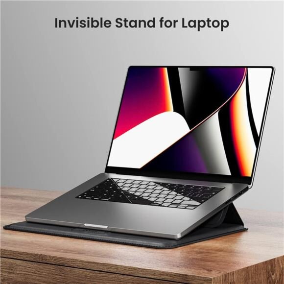 MacBook Sleeve, Vegan Leather Bag Compatible with 15”/16" MacBook Pro - Picture 2 of 7